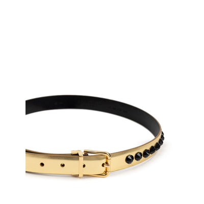 Dolce & Gabbana Goldfarbener Ledergürtel