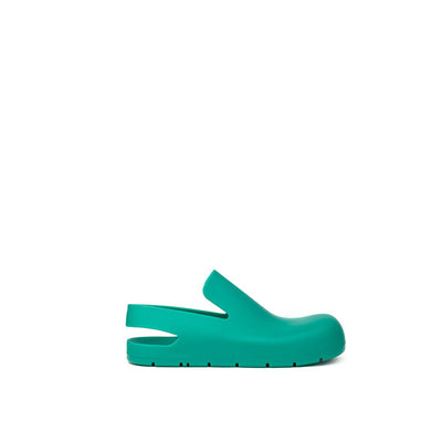 Bottega Veneta Grüner Baumwollpantoffel