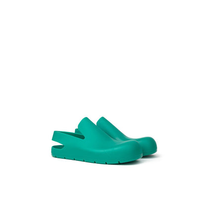 Bottega Veneta Grüner Baumwollpantoffel