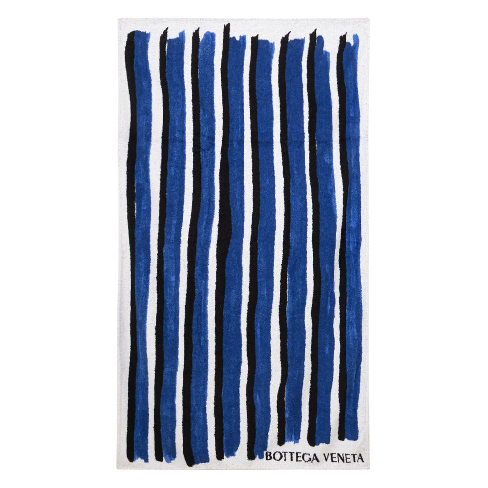 Bottega Veneta Strandtuch aus blauer Baumwolle