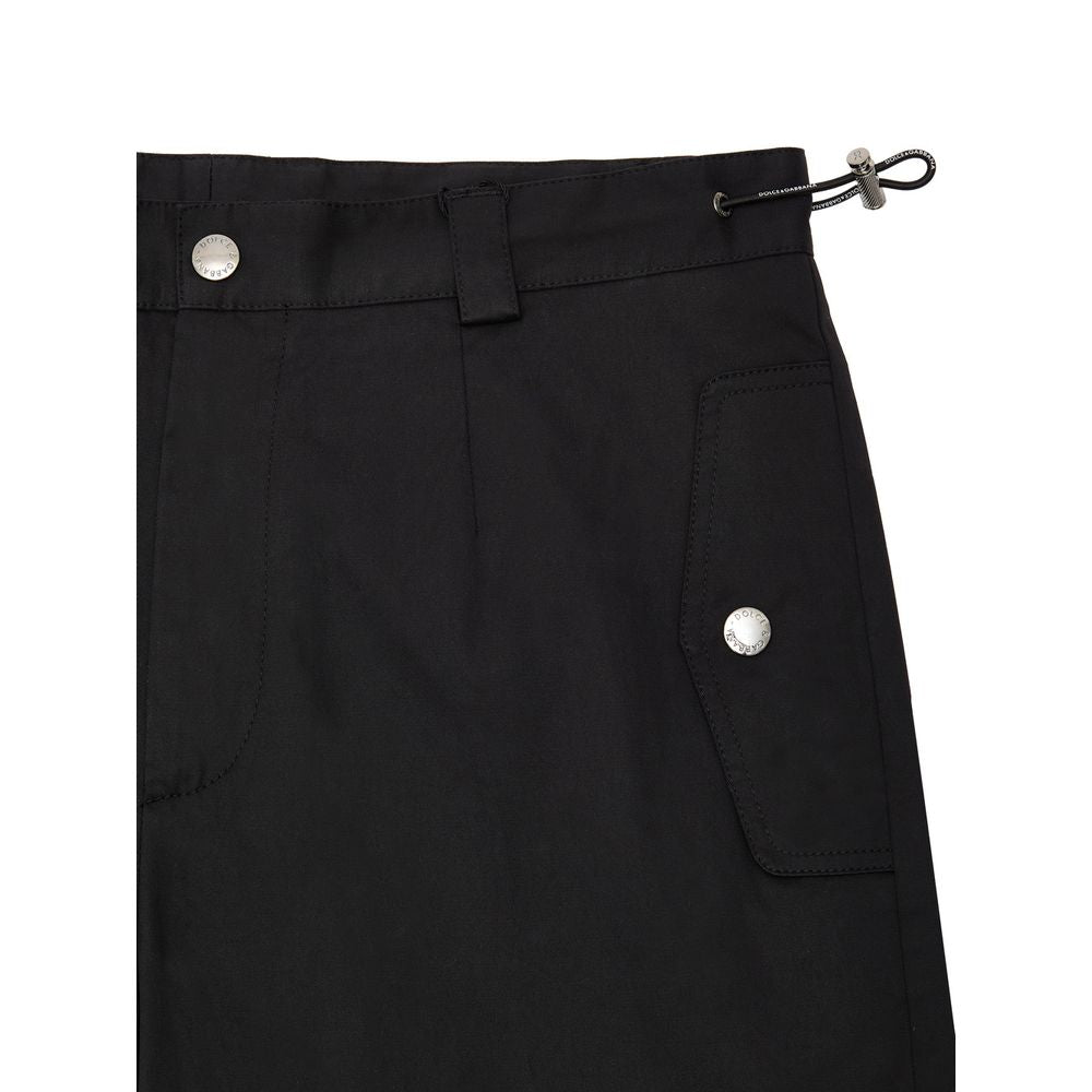 Dolce & Gabbana Schwarze Cargo-Hose aus Baumwolle