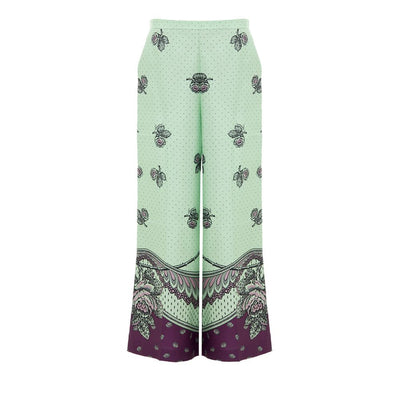 Gucci Grüne Seidenhose