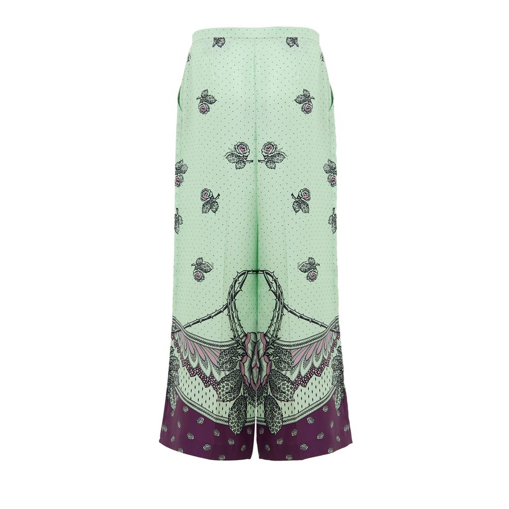 Gucci Grüne Seidenhose