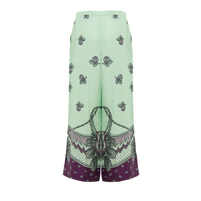 Gucci Grüne Seidenhose