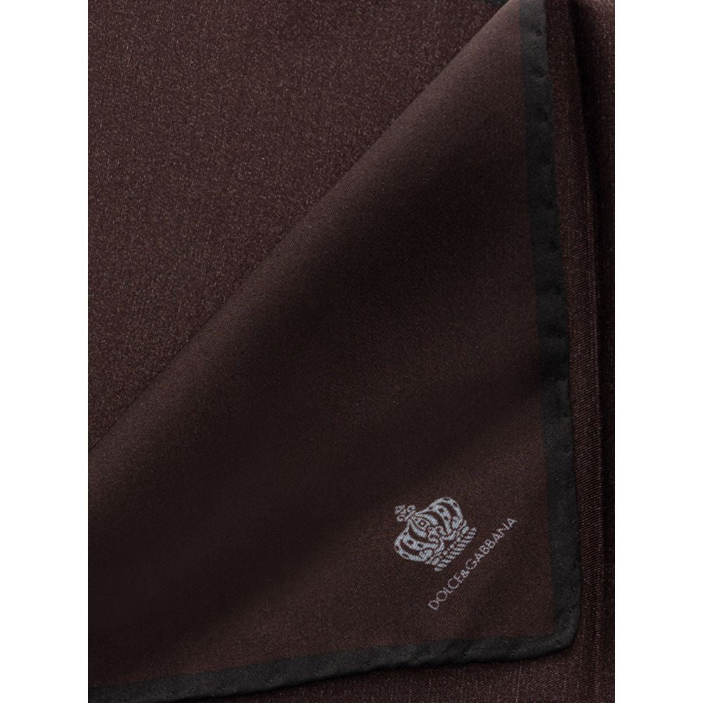 Dolce & Gabbana Einstecktuch aus brauner Seide