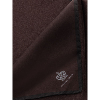 Dolce & Gabbana Einstecktuch aus brauner Seide