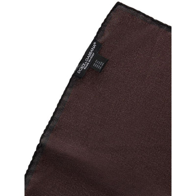 Dolce & Gabbana Einstecktuch aus brauner Seide