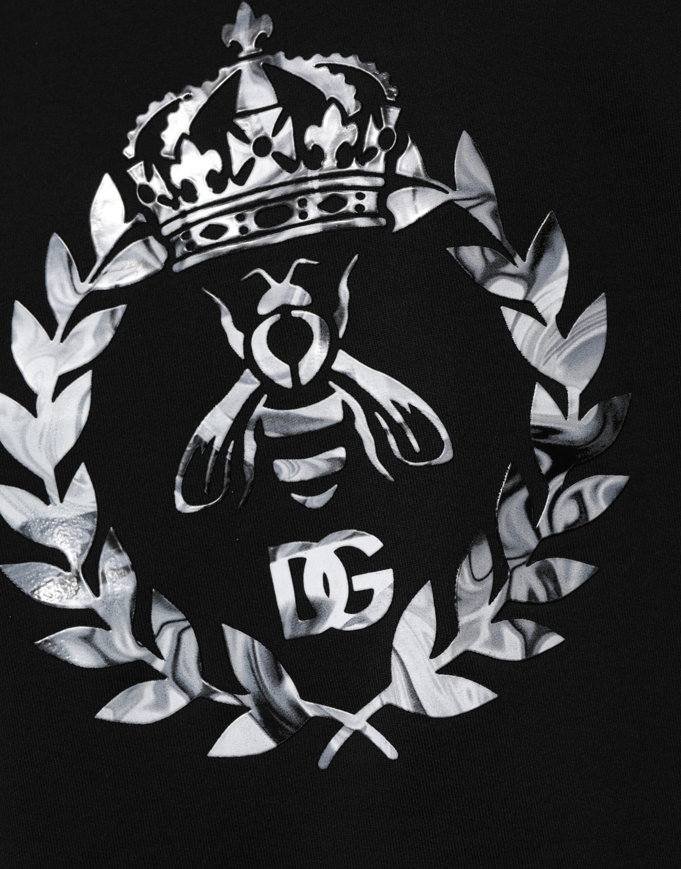 Dolce & Gabbana Schwarzes Cotton DG Logo Crew Sweatshirt Pullover