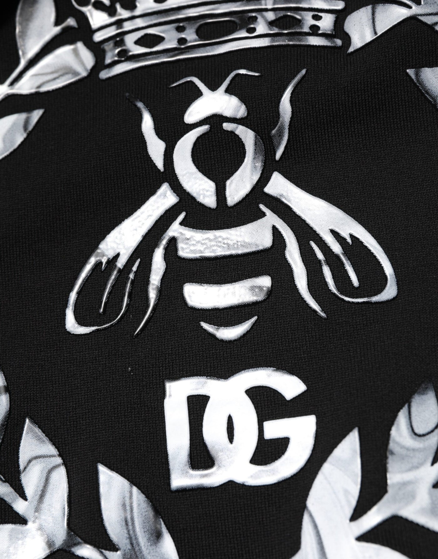 Dolce & Gabbana Schwarzes Cotton DG Logo Crew Sweatshirt Pullover
