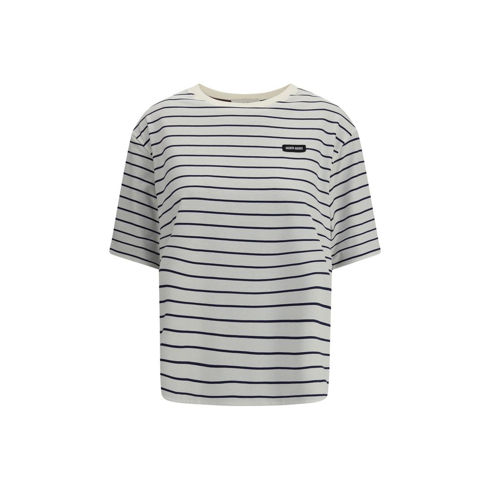 Miu Miu Gestreiftes T-Shirt