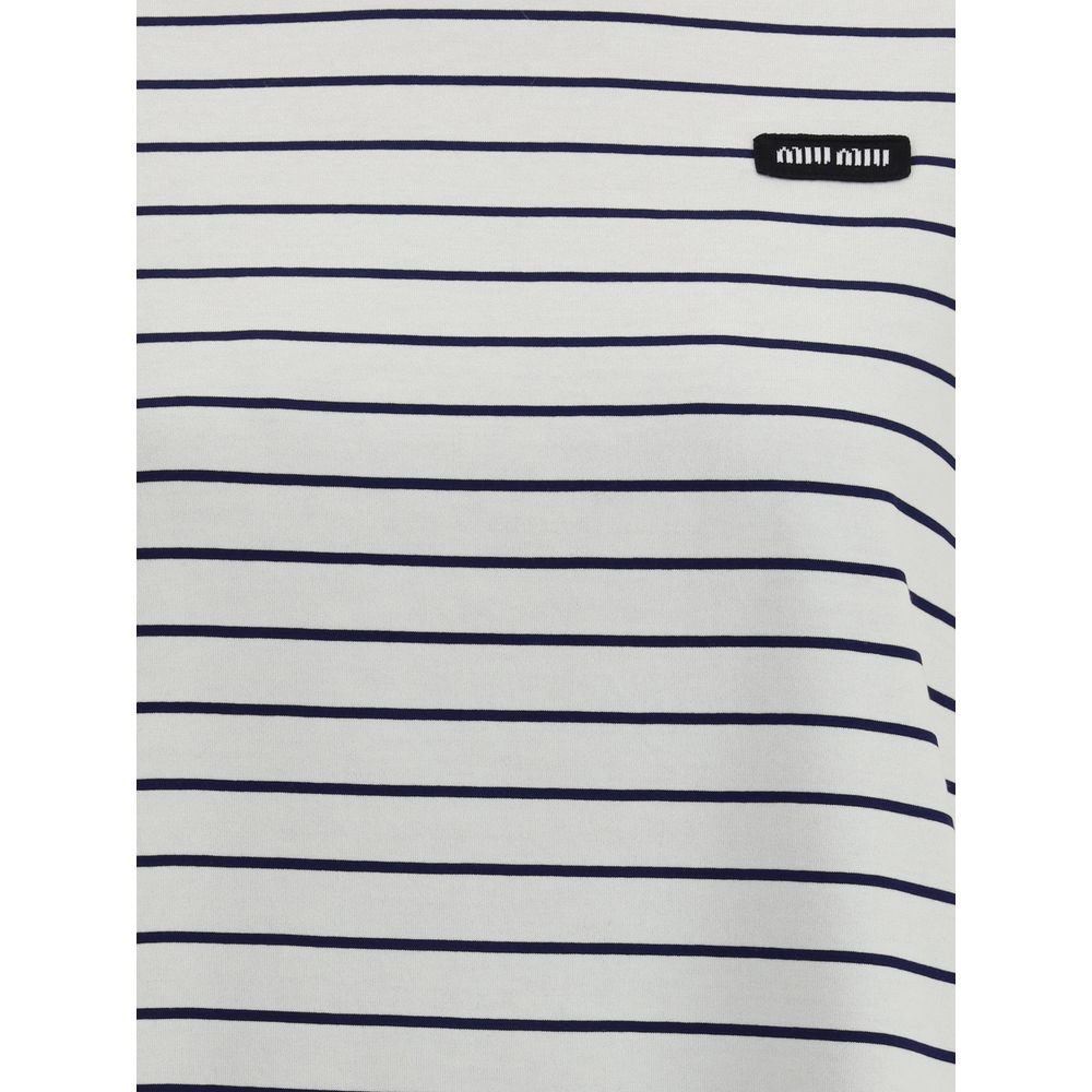 Miu Miu Gestreiftes T-Shirt