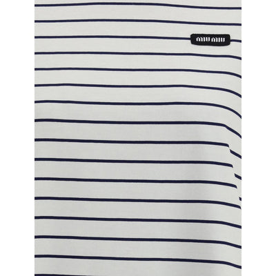 Miu Miu Gestreiftes T-Shirt