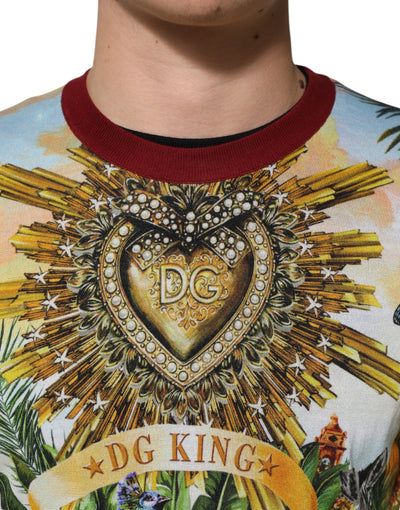 Dolce & Gabbana Tropical Heart Crown Seidenpullover