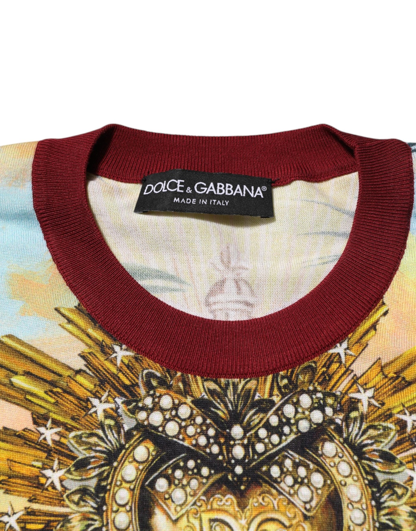 Dolce & Gabbana Tropical Heart Crown Seidenpullover