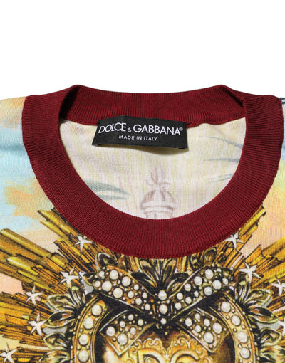 Dolce & Gabbana Tropical Heart Crown Seidenpullover
