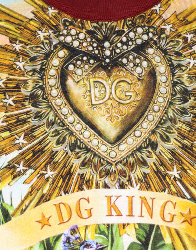Dolce & Gabbana Tropical Heart Crown Seidenpullover