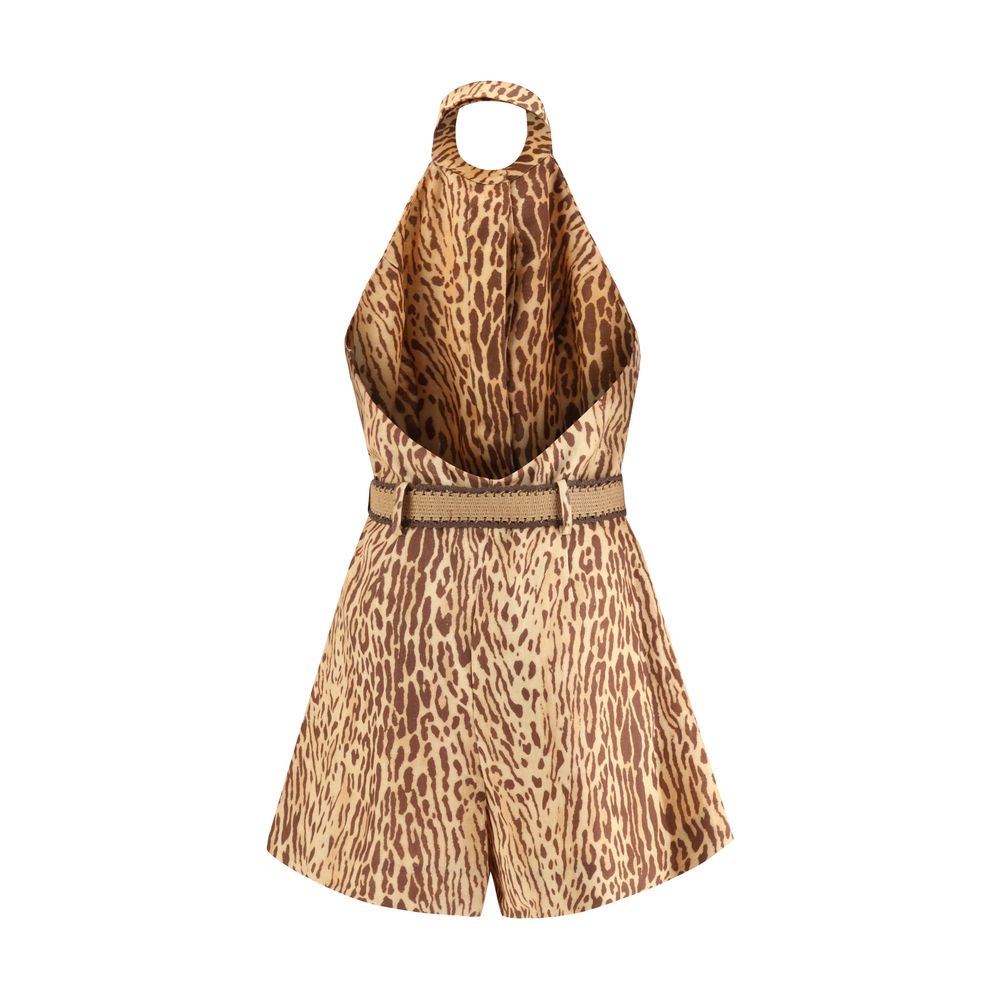 Zimmermann Leopard kurzes Kleid