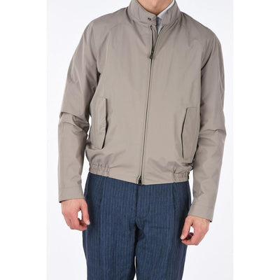 Corneliani Beigefarbene Polyesterjacke