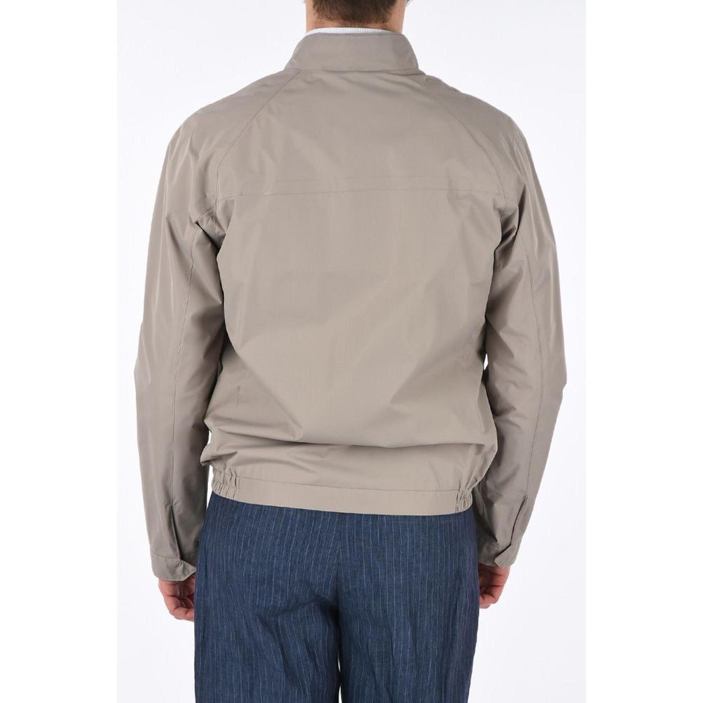 Corneliani Beigefarbene Polyesterjacke