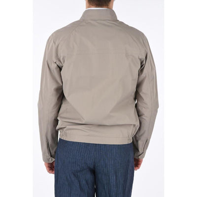 Corneliani Beigefarbene Polyesterjacke