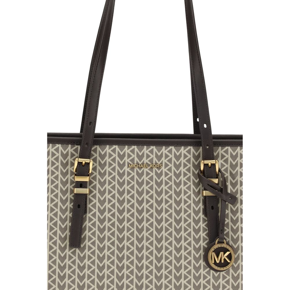 Michael Kors Quinn große Jacquard-Logo Tote Bag