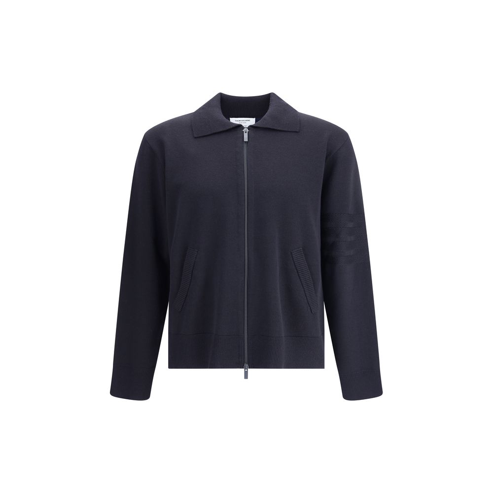 Thom Browne Double Face Strickjacke mit durchgehendem Reißverschluss In Meri