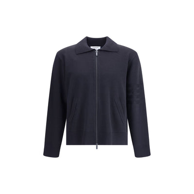Thom Browne Double Face Strickjacke mit durchgehendem Reißverschluss In Meri