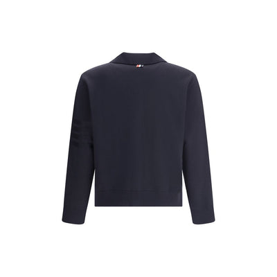 Thom Browne Double Face Strickjacke mit durchgehendem Reißverschluss In Meri