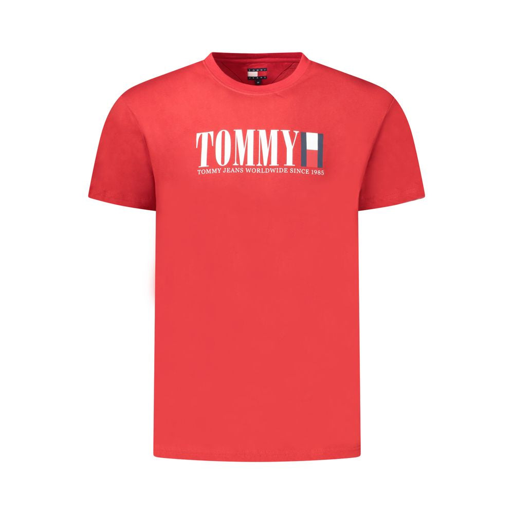 Tommy Hilfiger Rotes Baumwolle Männer T-Shirt
