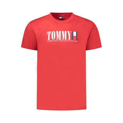 Tommy Hilfiger Rotes Baumwolle Männer T-Shirt