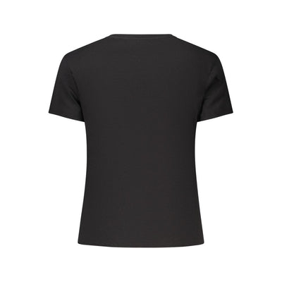 Tommy Hilfiger Schwarzes Baumwoll-T-Shirt für Frauen