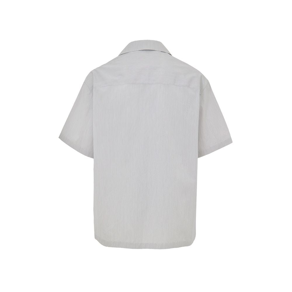 Jil Sander Blaues Baumwoll-Kurzarmhemd