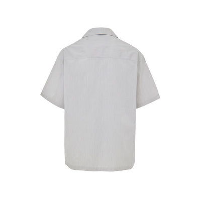 Jil Sander Blaues Baumwoll-Kurzarmhemd