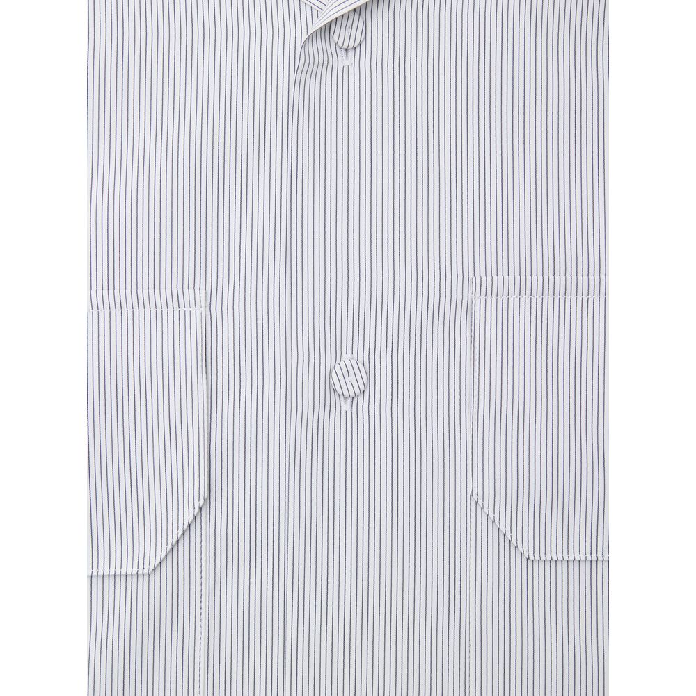 Jil Sander Blaues Baumwoll-Kurzarmhemd