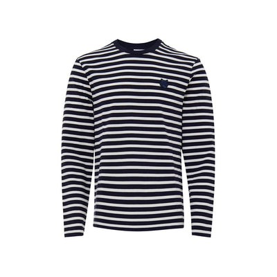 Maison Kitsuné Blaues Baumwoll-Langarmshirt