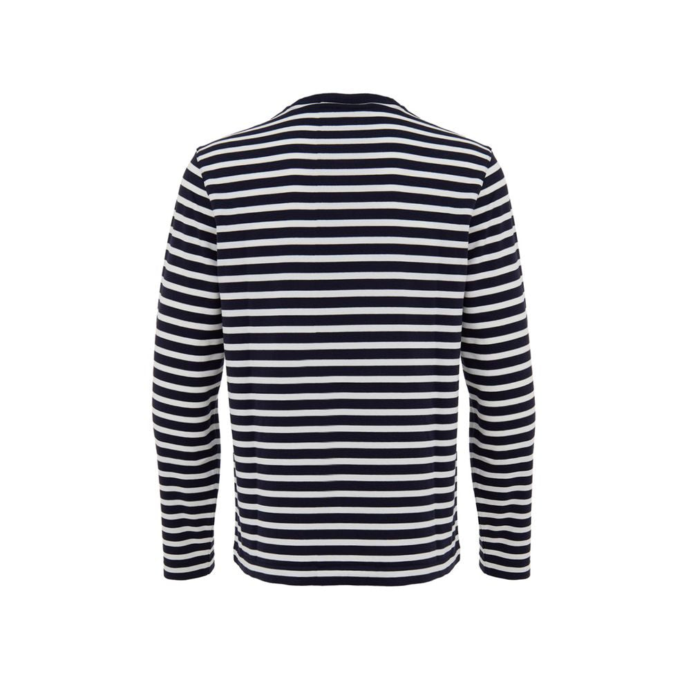Maison Kitsuné Blaues Baumwoll-Langarmshirt