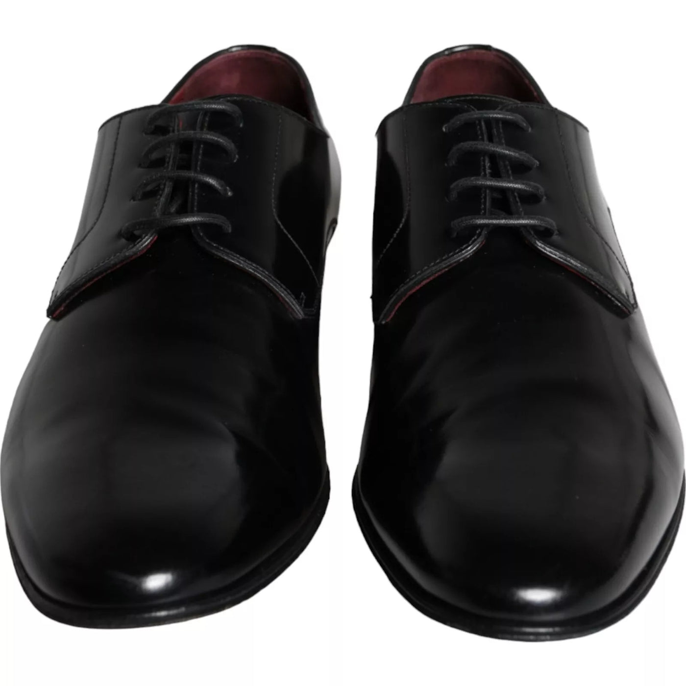 Dolce & Gabbana Schwarze Derby-Schuhe aus Kalbsleder