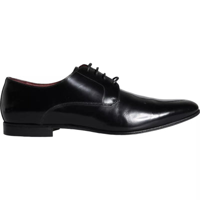 Dolce & Gabbana Schwarze Derby-Schuhe aus Kalbsleder