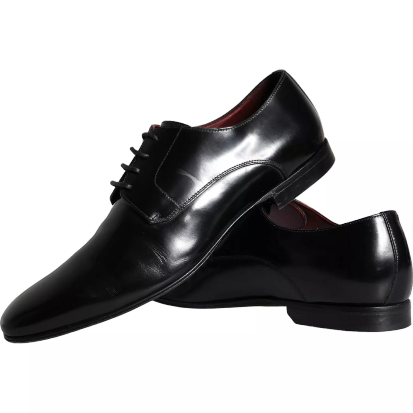 Dolce & Gabbana Schwarze Derby-Schuhe aus Kalbsleder