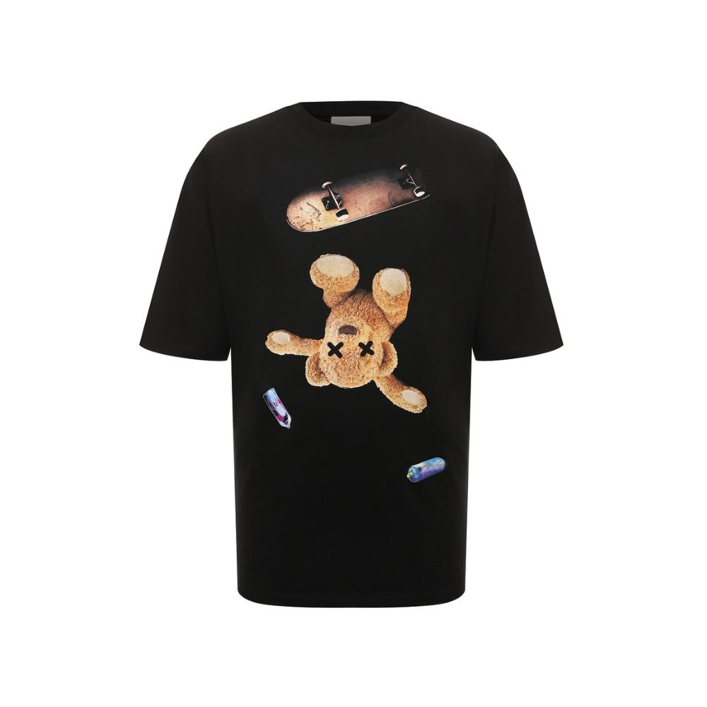Diego Venturino Schwarzes T-Shirt aus Baumwolle