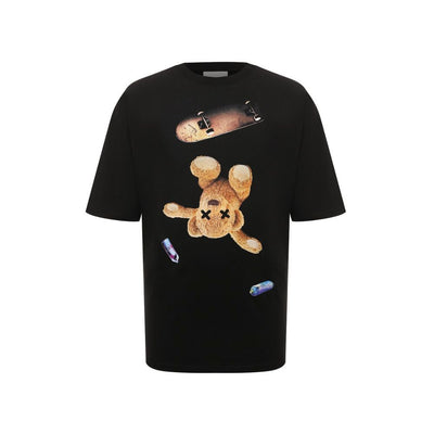 Diego Venturino Schwarzes T-Shirt aus Baumwolle