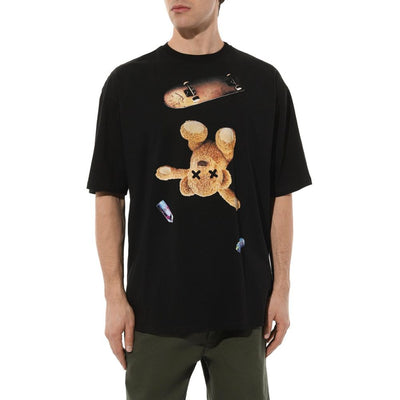 Diego Venturino Schwarzes T-Shirt aus Baumwolle