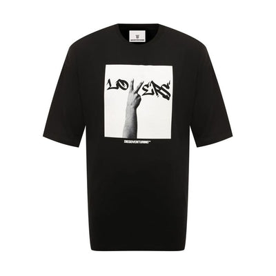 Diego Venturino Schwarzes T-Shirt aus Baumwolle