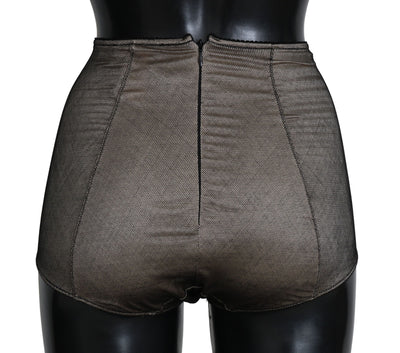 Dolce & Gabbana Unterhose Unterwäsche Beige mit schwarzem Netz