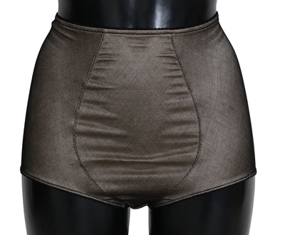 Dolce & Gabbana Unterhose Unterwäsche Beige mit schwarzem Netz