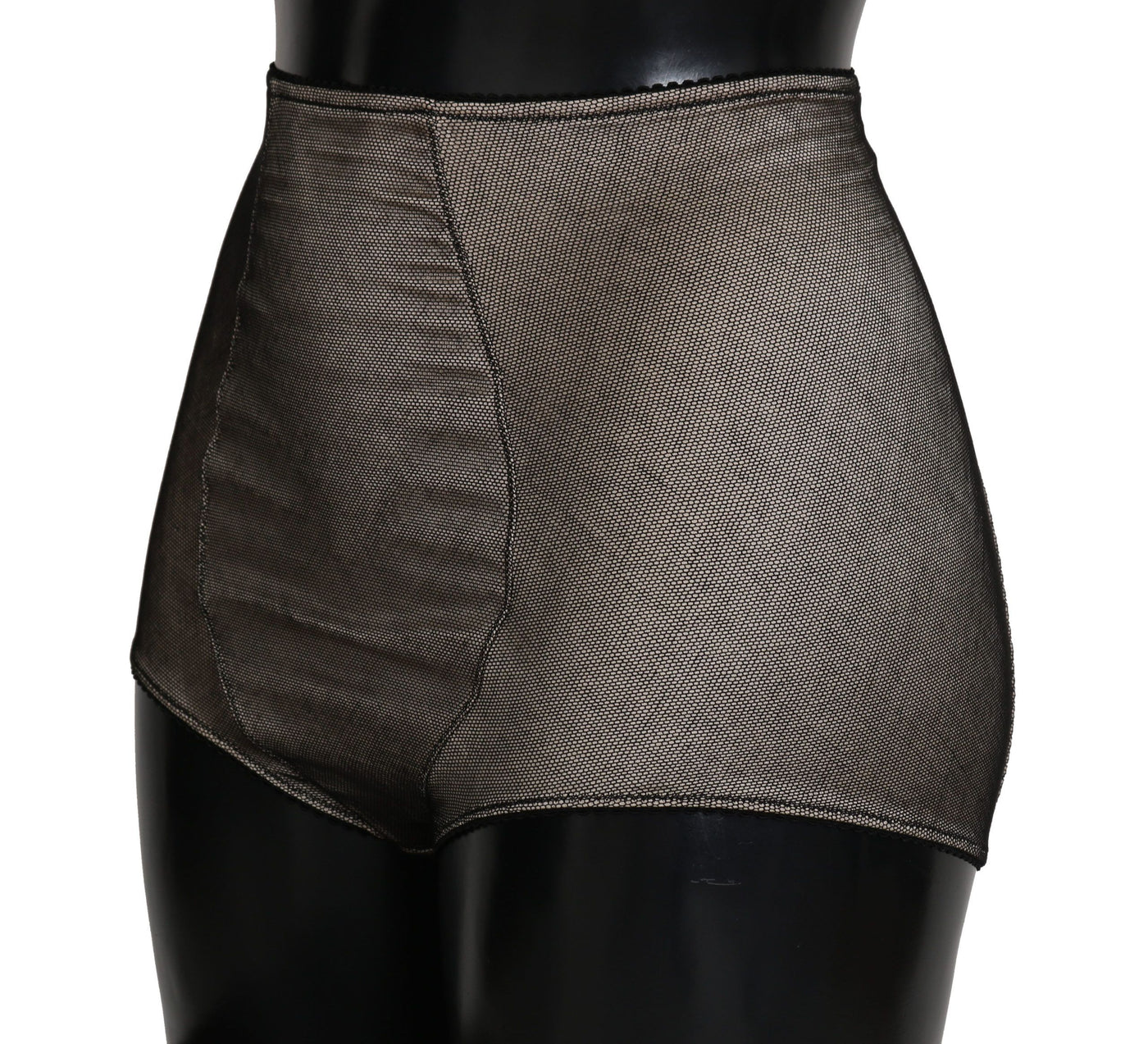 Dolce & Gabbana Unterhose Unterwäsche Beige mit schwarzem Netz