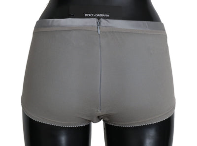 Dolce & Gabbana Unterwäsche Silber mit Netzseidenunterteil
