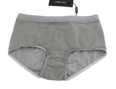 Dolce & Gabbana Unterwäsche Silber mit Netzseidenunterteil