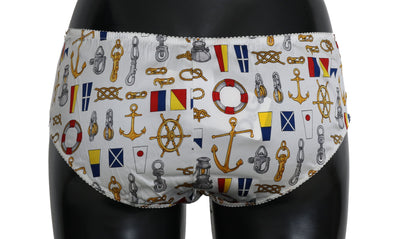 Dolce & Gabbana Unterwäsche Sailor Print Silk Bottoms
