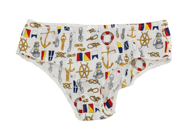 Dolce & Gabbana Unterwäsche Sailor Print Silk Bottoms